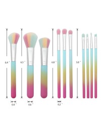 10Pcs Portable Professional Eye Makeup Brushes Set Eyeshadow Eyeliner Eyebrow Brush Lip Makeup Brush Kit