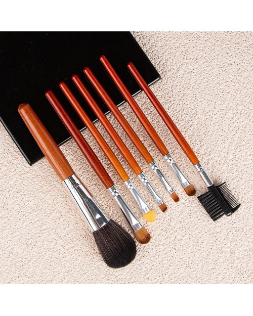 Eyeshadow Blush Eyebrow Groomer Full Set Synthetic Hair Wood Handle Makeup Brushes Set