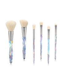 6Pcs  Foundation Eyebrow Eyeliner Blush Cosmetic Concealer Eyeshadow Brushes Eye crystal Makeup Brush Set