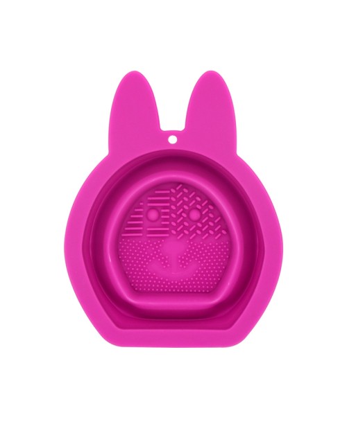 Rabbit Ears Shape Collapsible Silicone Makeup Brush Cleaner Pad Beauty Egg Sponge Bowl Cleaner