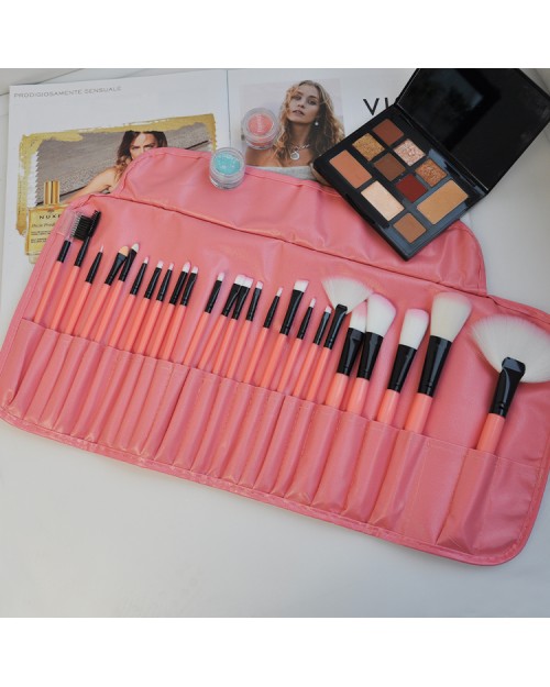 Tools Storage Bag Travel Waterproof Portable Large Capacity Makeup Bag 24Pcs Makeup Brush Full Set