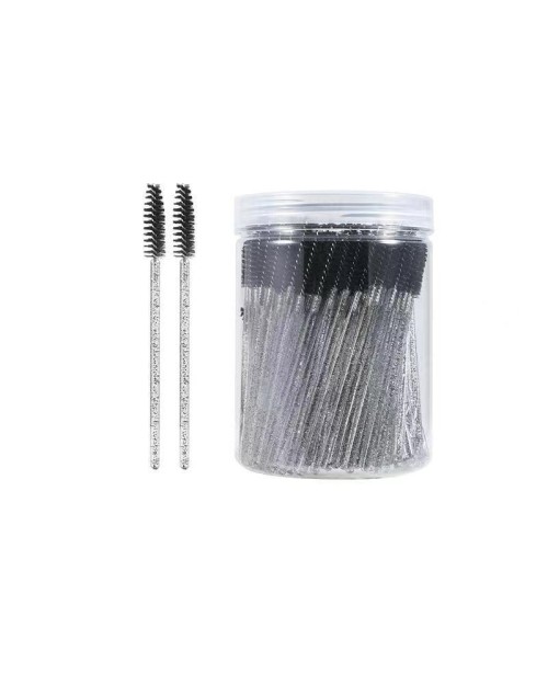 50PCS 100PCS Disposable Eyelash Brush Nylon Plastic Disposable Eyelash Mascara Wands for Eyelash Extensions Mascara Brushes