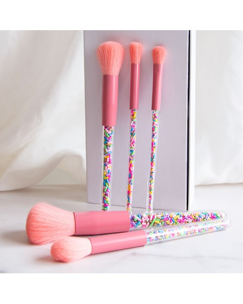 2023  Candy High Quality Pink Foundation Brushes Portable Makeup Brush Sets For Women