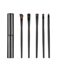 5Pcs Travel Eye Shadow Brush Set Eyeshadow Liner Brushes Kit Portable Eye Brushes With Aluminum Container