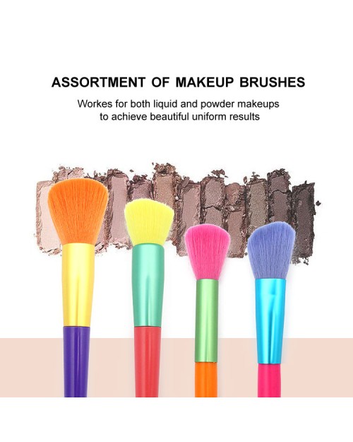 Colorful Matte maquillage Plastic Handle 15 pcs Brush Set Portable Soft Fur Cross-border Beauty Tool makeup Brush set