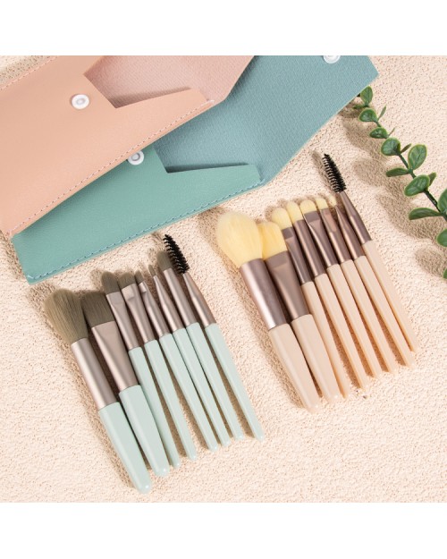 8PCS Professional Travel Makeup Brush Set Foundation Powder Face Portable Makeup Brush With Bag