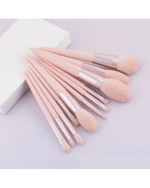 Pink Makeup Brush Set Private Label High Quality Powder foundation Eyeshadow Makeup Brushes With Bag