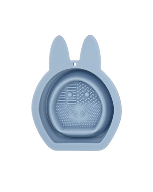 Rabbit Ears Shape Collapsible Silicone Makeup Brush Cleaner Pad Beauty Egg Sponge Bowl Cleaner