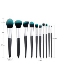 Brushes Makeup Brush Set 10Pcs Luxury Dark green firefly Makeup Brushes Set with bag