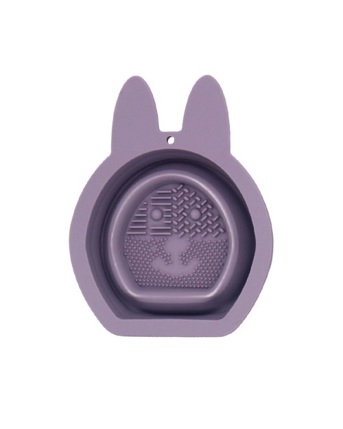 Rabbit Ears Shape Collapsible Silicone Makeup Brush Cleaner Beauty Sponge Cleaning Bowl