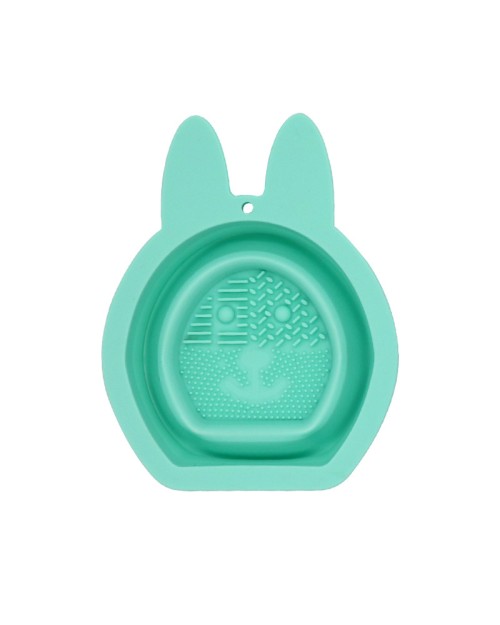 Rabbit Ears Shape Collapsible Silicone Makeup Brush Cleaner Pad Beauty Egg Sponge Bowl Cleaner