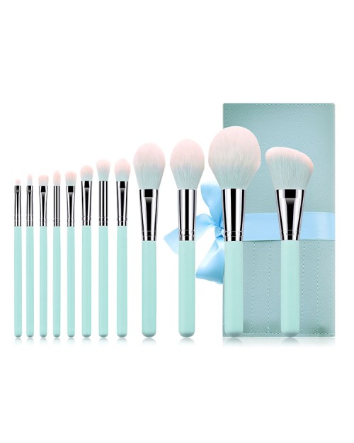 Professional 12 Cosmetic Foundation Brush Set Premium Wood High Quality Goat Hair Luxury Makeup Brushes