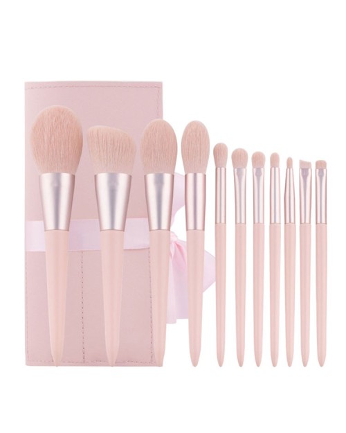 Pink Makeup Brush Set Private Label High Quality Powder foundation Eyeshadow Makeup Brushes With Bag