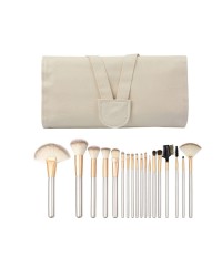 18Pcs Professional Wood Handle Cosmetic Brush Kit  Logo Makeup Brushes Set Private Label Makeup Brushes 2023 Set with Case