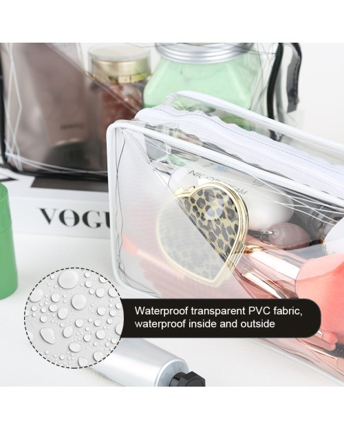 Plastic Storage Pouch Makeup Cosmetic Bag For Women Men Traveling Business Trip Home Transparent Toiletry Bag