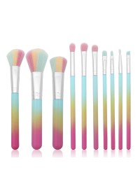 10Pcs Portable Professional Eye Makeup Brushes Set Eyeshadow Eyeliner Eyebrow Brush Lip Makeup Brush Kit