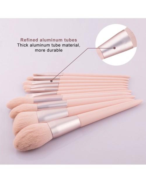 Pink Makeup Brush Set Private Label High Quality Powder foundation Eyeshadow Makeup Brushes With Bag