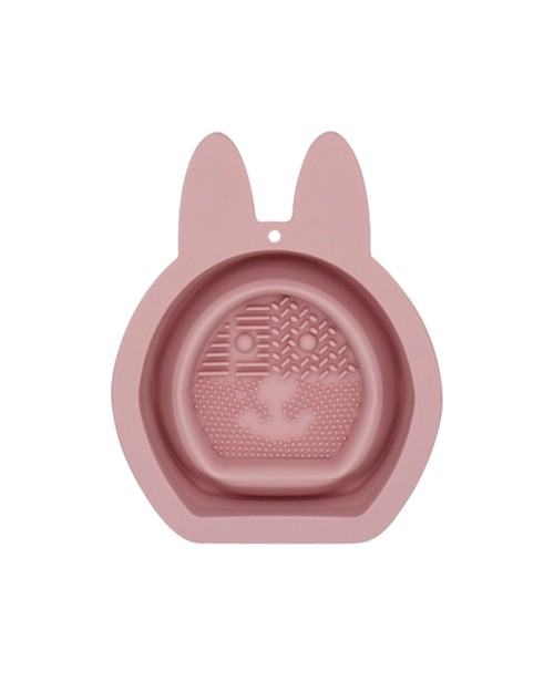 Rabbit Ears Shape Collapsible Silicone Makeup Brush Cleaner Pad Beauty Egg Sponge Bowl Cleaner