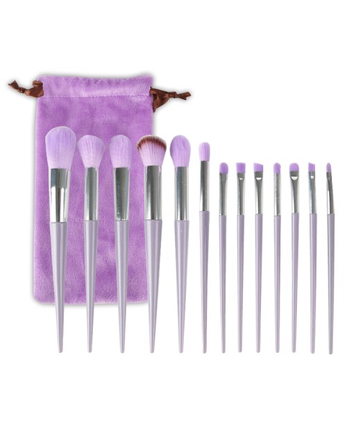  13 Pcs Full Set Makeup Brush Set Travel Cosmetic Beauty Foundation Blush Eyeshadow Lip Make Up Brushes Kit With Bag