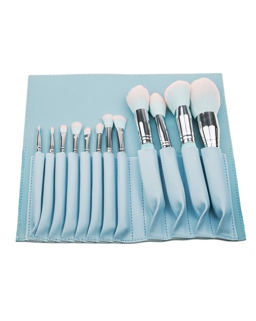 Professional 12 Cosmetic Foundation Brush Set Premium Wood High Quality Goat Hair Luxury Makeup Brushes