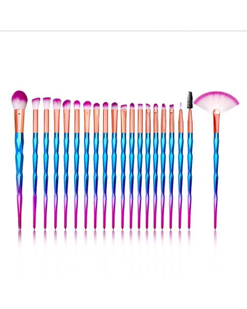 20Pcs Professional Cosmetic Tools Bling Makeup Eyeshadow Brush Set For Women