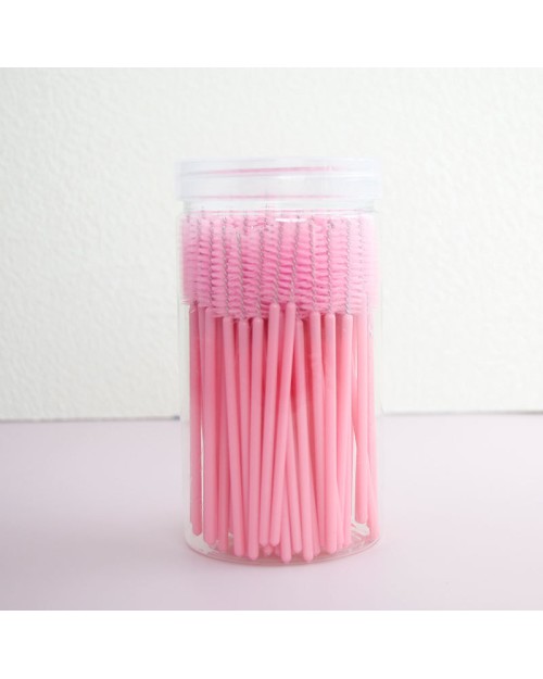 50PCS 100PCS Disposable Eyelash Brush Nylon Plastic Disposable Eyelash Mascara Wands for Eyelash Extensions Mascara Brushes