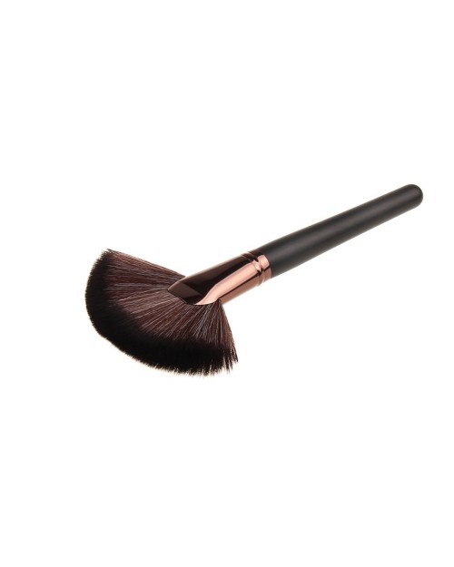 Beauty Tool Nylon Hair Blush Honey Powder Highlighter Coffee Color Cosmetic Single Large Fan Makeup Brush