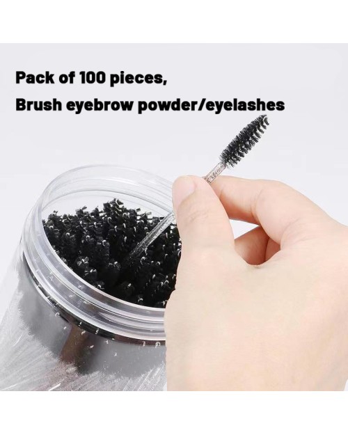 50PCS 100PCS Disposable Eyelash Brush Nylon Plastic Disposable Eyelash Mascara Wands for Eyelash Extensions Mascara Brushes