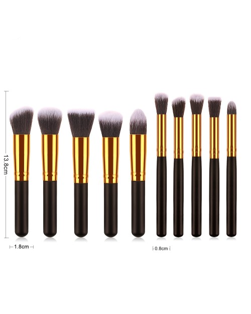 10pcs Wholesale Professional Pink Foundation Makeup Brush Set For Women