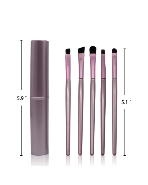 5Pcs Portable Professional Eye Makeup Brushes Set Eyeshadow Eyeliner Eyebrow Brush Lip Makeup Brush Kit