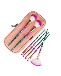 New Design Gradient Makeup Brush Tools Plastic Handle Foundation 7Pcs Makeup Brush set