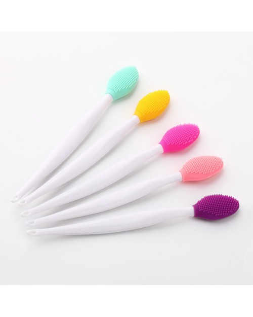 Beauty Tools Double-Sided Exfoliating Blackhead Silicone Cleaning Remover Brush Blackhead Nose Cleaning Brush