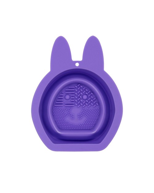 Rabbit Ears Shape Collapsible Silicone Makeup Brush Cleaner Pad Beauty Egg Sponge Bowl Cleaner