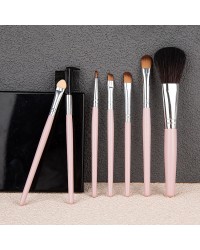 7Pcs Hot Sale Makeup Brush Organizer Concealer Pink Makeup Brush kit With Bag