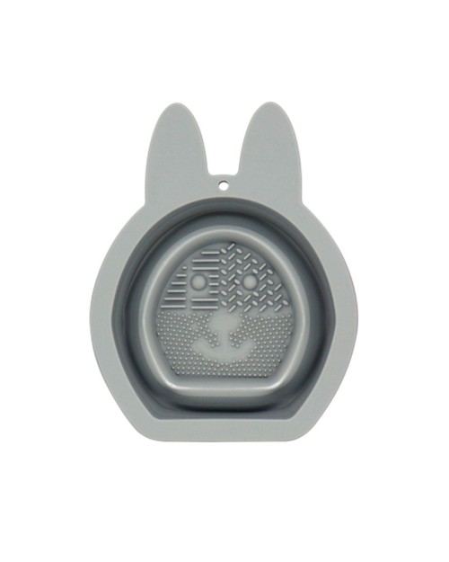 Rabbit Ears Shape Collapsible Silicone Makeup Brush Cleaner Pad Beauty Egg Sponge Bowl Cleaner