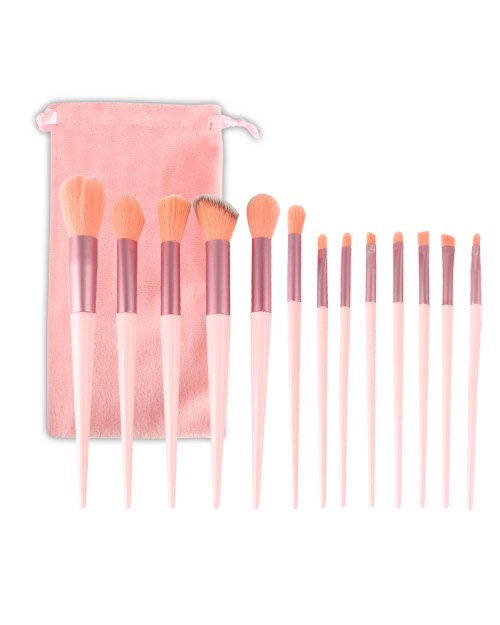  13 Pcs Full Set Makeup Brush Set Travel Cosmetic Beauty Foundation Blush Eyeshadow Lip Make Up Brushes Kit With Bag