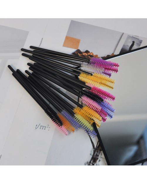 Colorful Disposable Plastic Mascara Wand Lash Brush Comb Makeup Eyebrow Brush tool Eyelash Brush