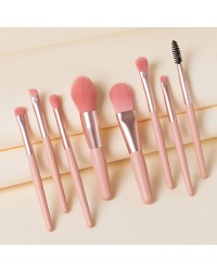 Professional 8Pcs Synthetic Travel Makeup Brush Foundation Cosmetics Powder Face Makeup Brush Set With Bag