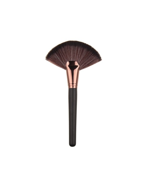 Beauty Tool Nylon Hair Blush Honey Powder Highlighter Coffee Color Cosmetic Single Large Fan Makeup Brush