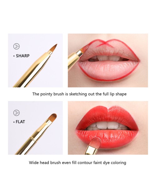  Double-Ended Portable Retractable Lip Makeup Brushes Travel Lipstick Gloss Tools Concealer Lipstick Brush