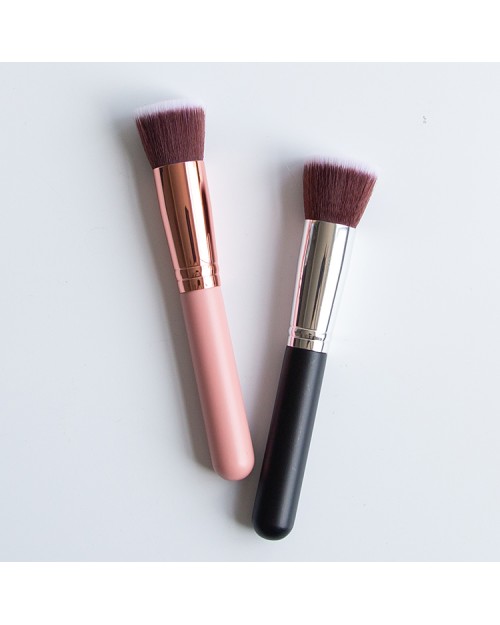 Hot Sale Makeup & Tools Pink Makeup Foundation Brush Flat Top Contour Brush For Liquid Cream Powder