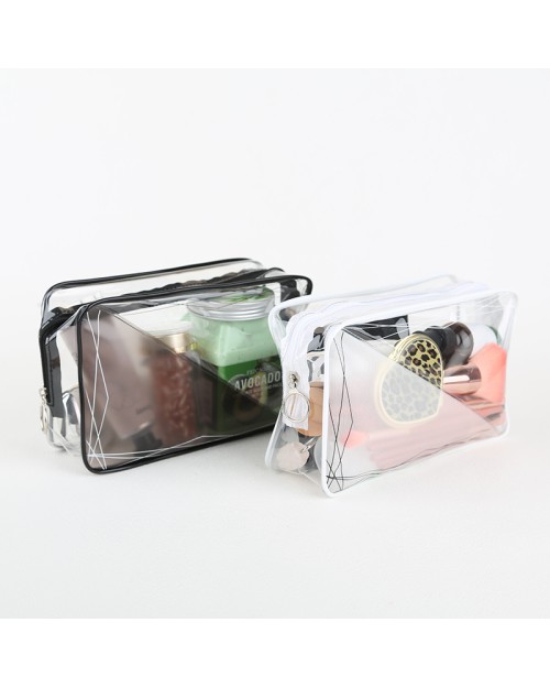 Plastic Storage Pouch Makeup Cosmetic Bag For Women Men Traveling Business Trip Home Transparent Toiletry Bag