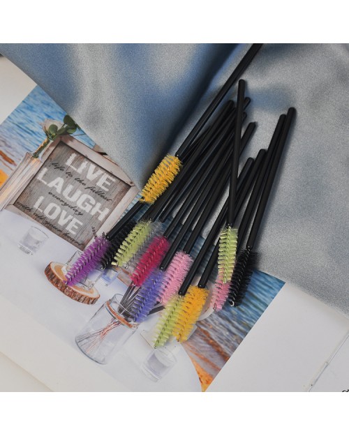 Colorful Disposable Plastic Mascara Wand Lash Brush Comb Makeup Eyebrow Brush tool Eyelash Brush