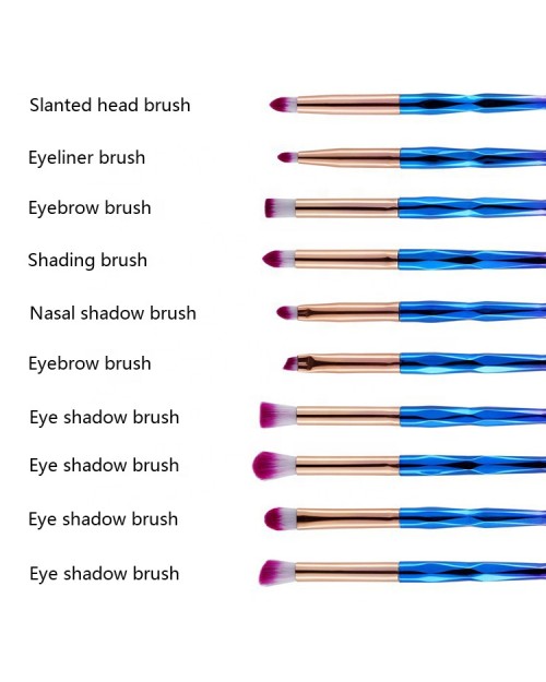 20Pcs Professional Cosmetic Tools Bling Makeup Eyeshadow Brush Set For Women