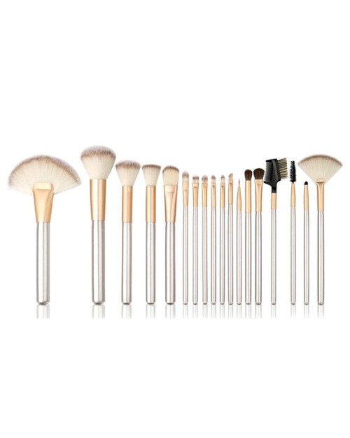 18Pcs Professional Wood Handle Cosmetic Brush Kit  Logo Makeup Brushes Set Private Label Makeup Brushes 2023 Set with Case