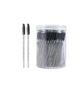 50PCS 100PCS Disposable Eyelash Brush Nylon Plastic Disposable Eyelash Mascara Wands for Eyelash Extensions Mascara Brushes