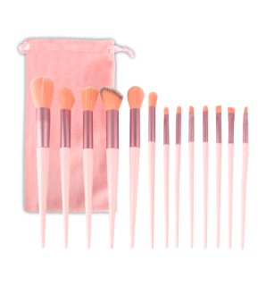  13 Pcs Full Set Makeup Brush Set Travel Cosmetic Beauty Foundation Blush Eyeshadow Lip Make Up Brushes Kit With Bag